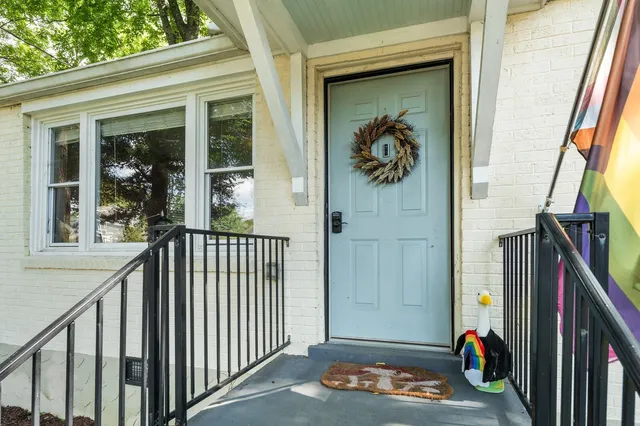 a view of a front door of the house