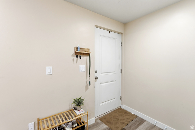 1434 West Stable Street Lindon, UT 84042 - Photo 46 of 76 Entryway with baseboards and wood finished floors