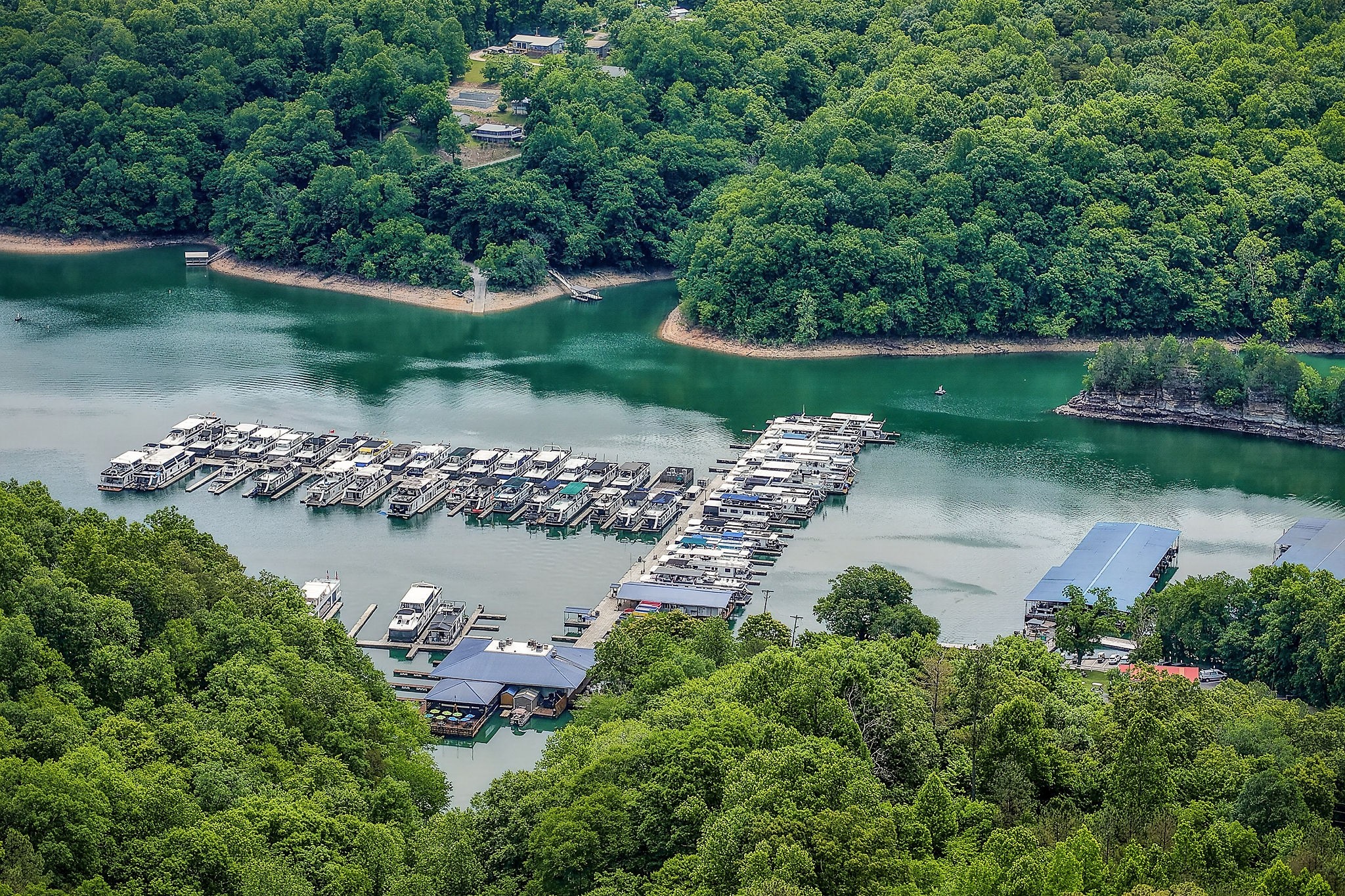 5682 Pates Ford Road Smithville, TN 37166 - Photo 12 of 12 an aerial view of a house with a yard and lake view