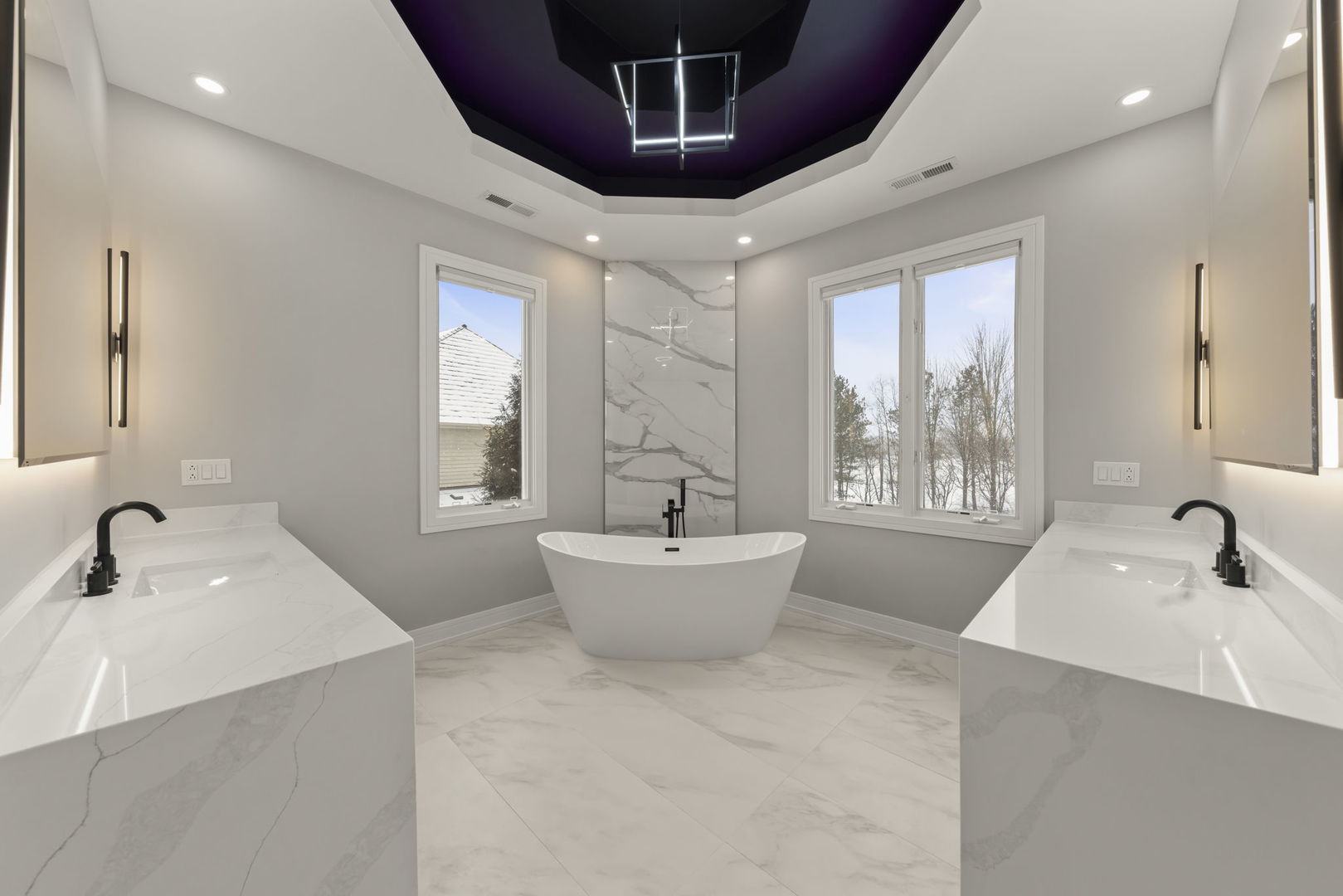 1663 Pebble Beach Way Vernon Hills, IL 60061 - Photo 25 of 40 a bathroom with a bathtub a sink and a large window