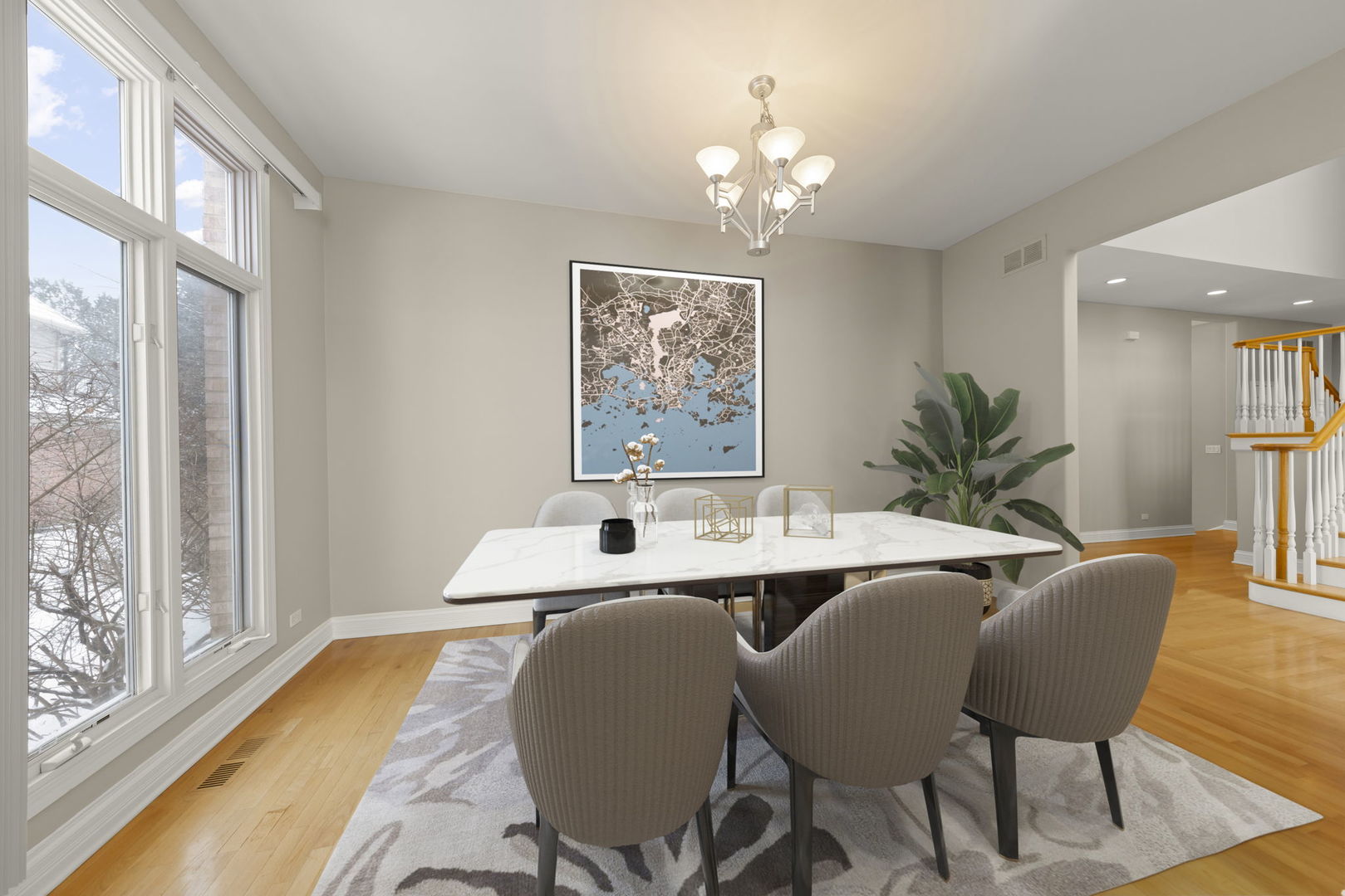 1663 Pebble Beach Way Vernon Hills, IL 60061 - Photo 7 of 40 a view of a dining room with furniture window and wooden floor