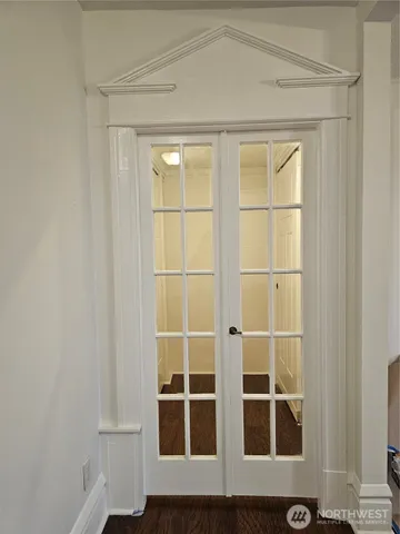a view of empty room with a window