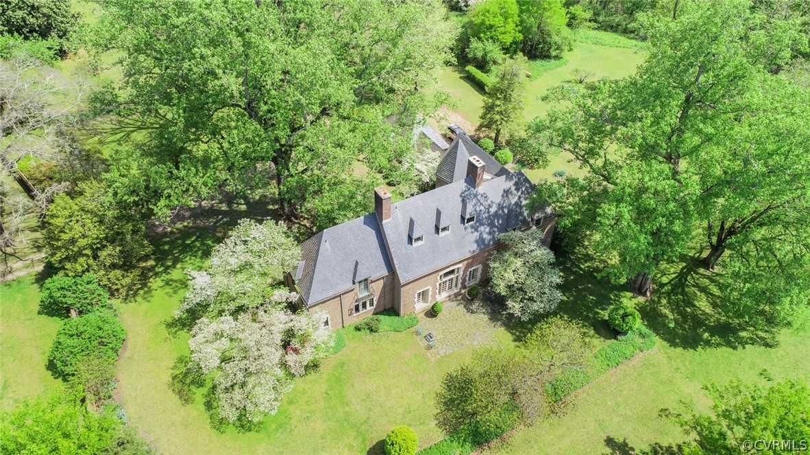700 Rock Castle Road Goochland, VA 23063 - Photo 1 of 49 Aerial view of the circa 1936 Rock Castle Manor Ho