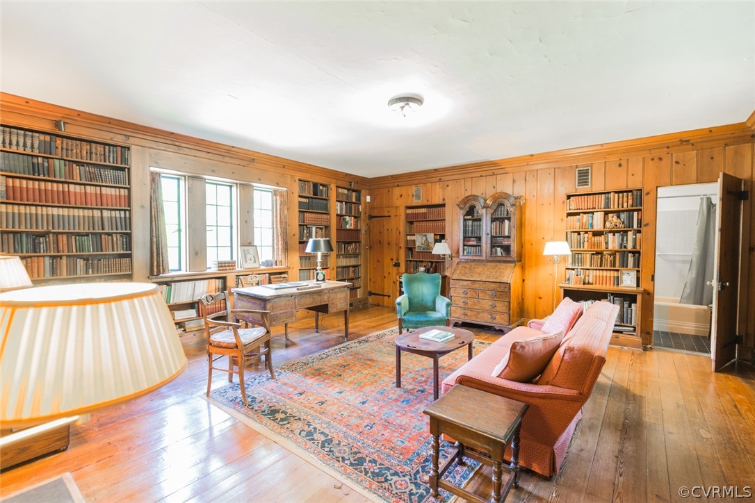700 Rock Castle Road Goochland, VA 23063 - Photo 14 of 49 The pine paneled Library is a cozy retreat featuri