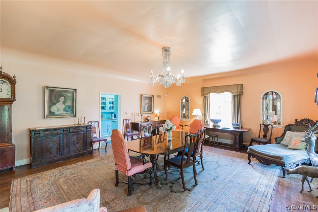700 Rock Castle Road Goochland, VA 23063 - Photo 17 of 49 The Dining Room features a cove ceiling with cryst