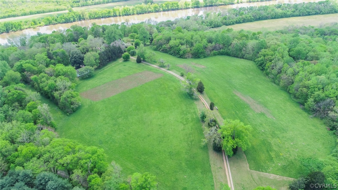 700 Rock Castle Road Goochland, VA 23063 - Photo 3 of 49 Aerial view of property. The driveway leads past t
