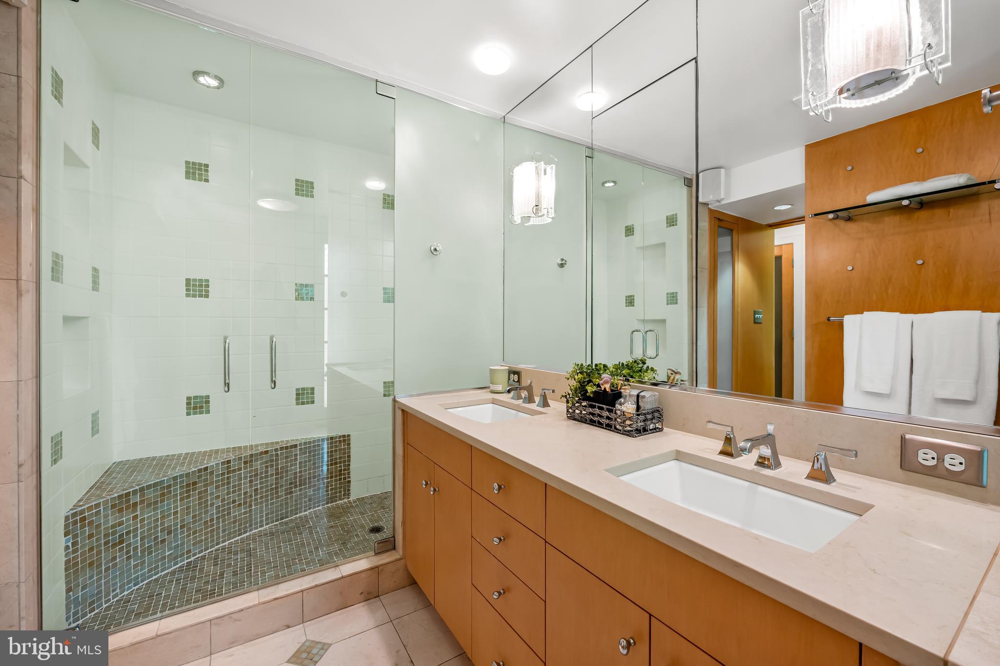 6 Meadow Road Baltimore, MD 21212 - Photo 34 of 66 a bathroom with a double vanity sink mirror double and shower