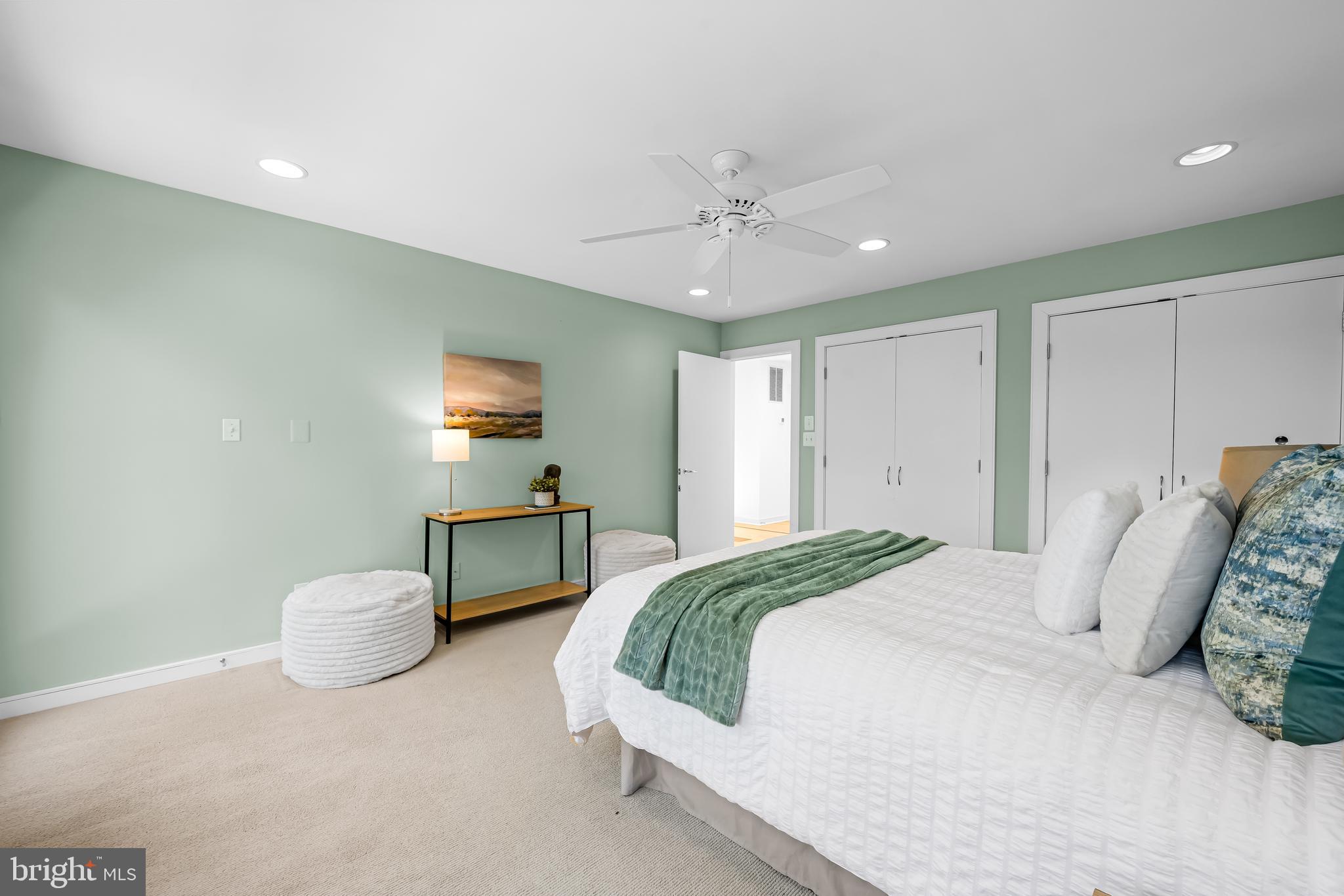 6 Meadow Road Baltimore, MD 21212 - Photo 41 of 66 a bedroom with a bed and ceiling fan