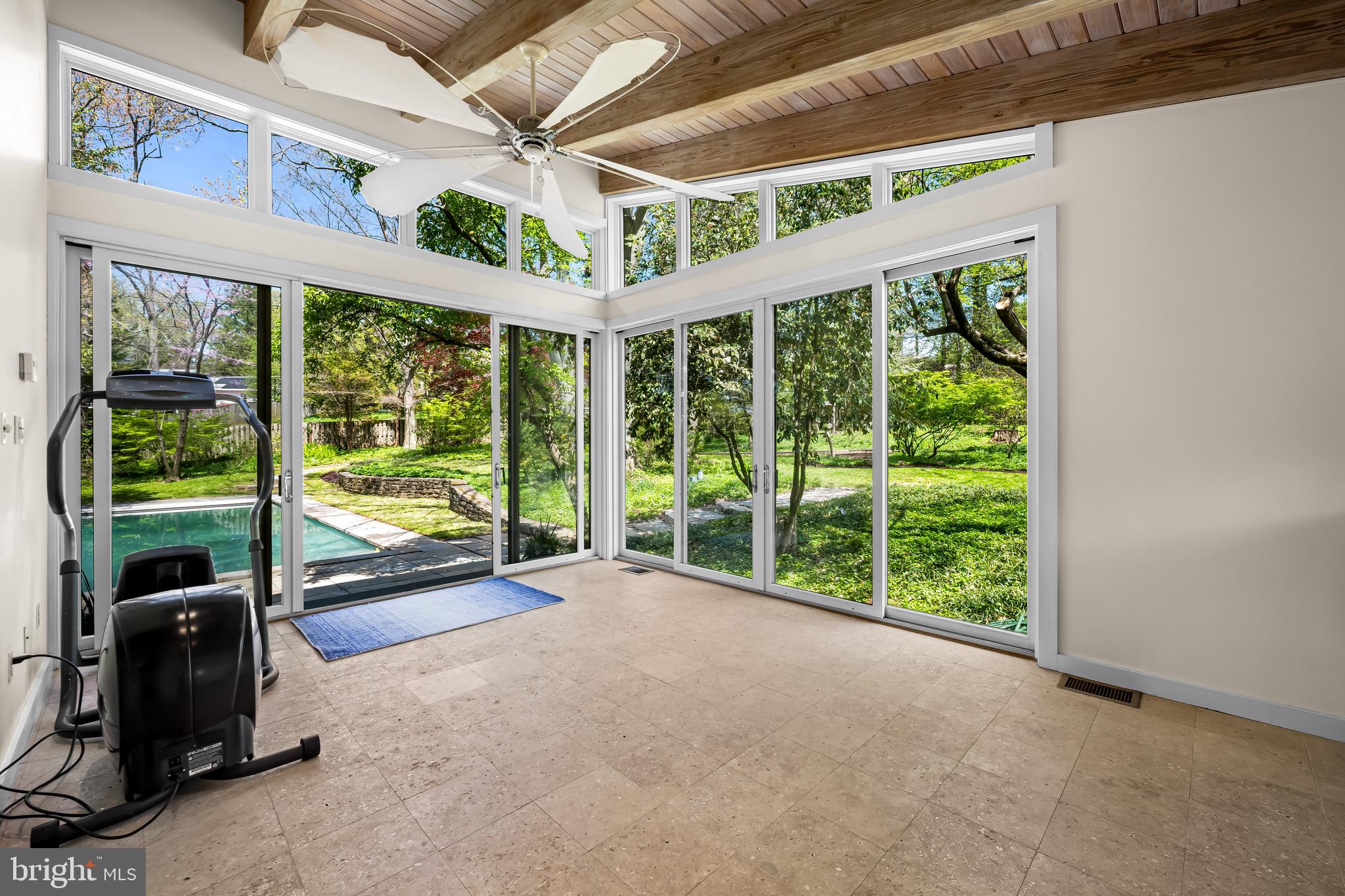 6 Meadow Road Baltimore, MD 21212 - Photo 55 of 66 Pool house with travertine tile flooring