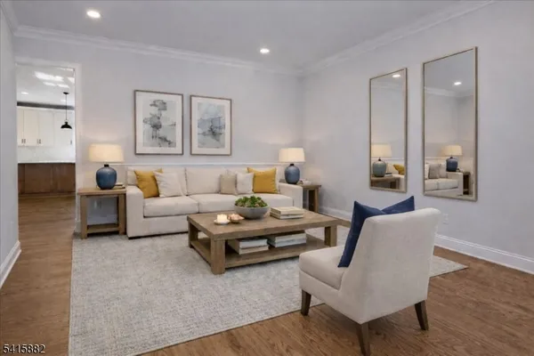 a living room with furniture and a couch