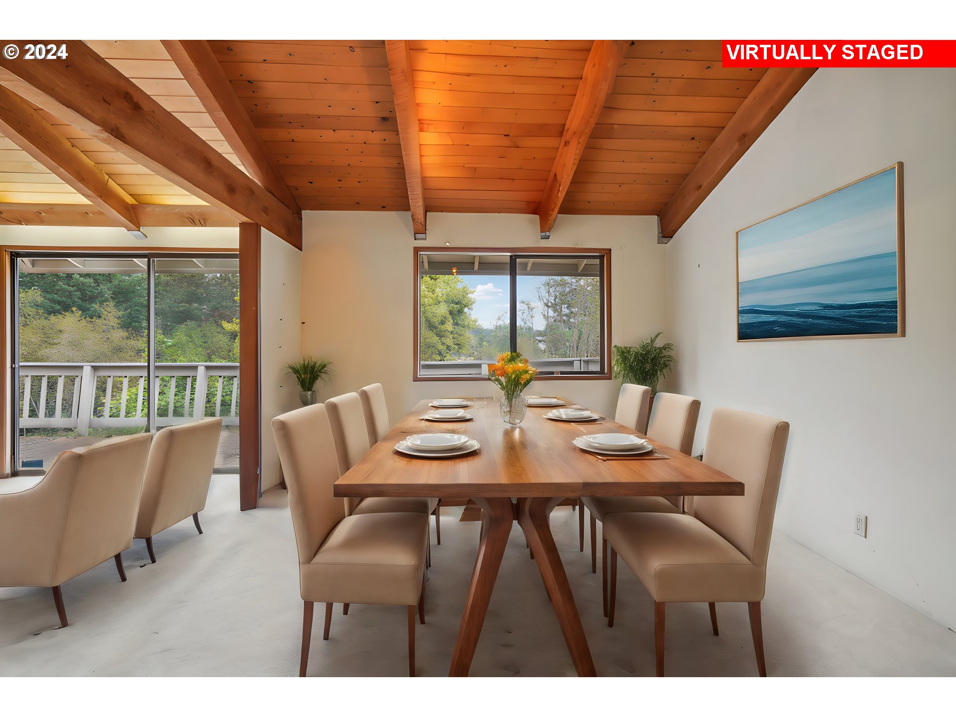12795 Southeast Callahan Road Happy Valley, OR 97086 - Photo 9 of 42 a view of a dining room with furniture window and outside view