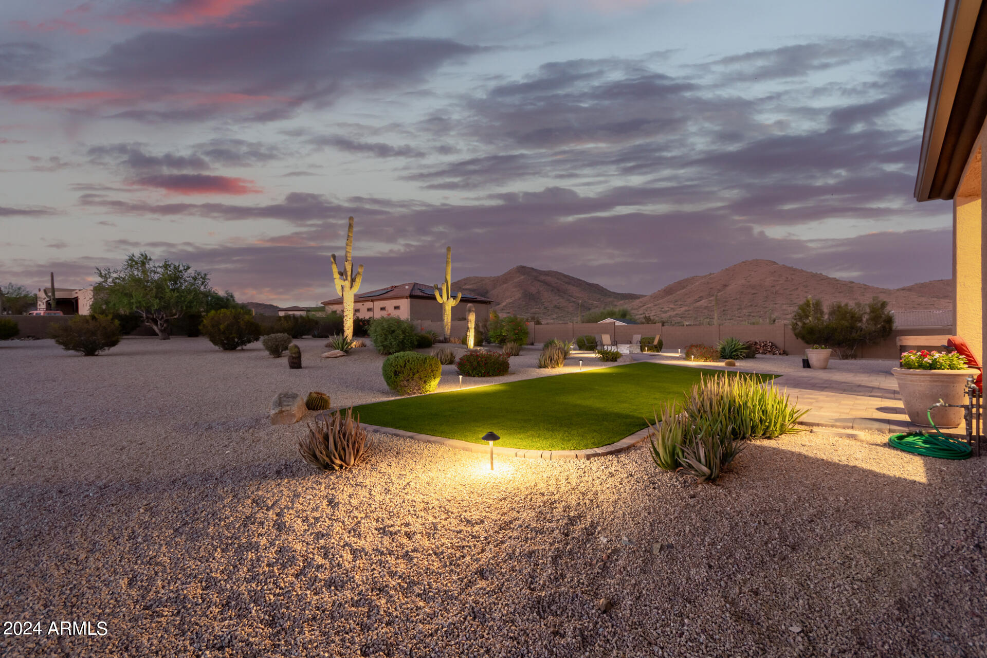 1112 East Arroyo Road Phoenix, AZ 85086 - Photo 54 of 69 Backyard at Twilight