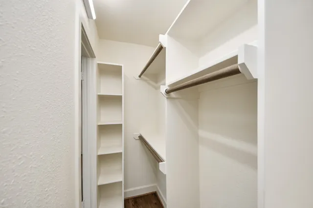 a view of closet area