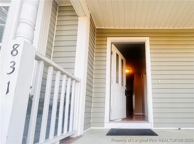 a view of a entryway door of the house