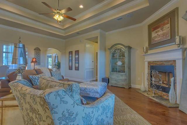 280 Maddox Street Santa Rosa Beach, FL 32459 - Photo 6 of 20 a living room with furniture and a fireplace