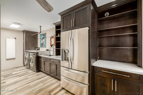 a view of a backyard with a slide and a slide