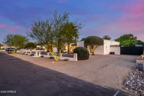 a view of a large building with large windows