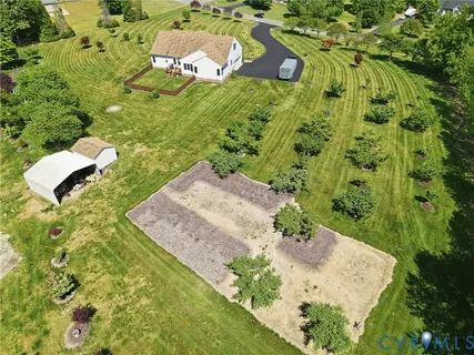 a bird view of garden