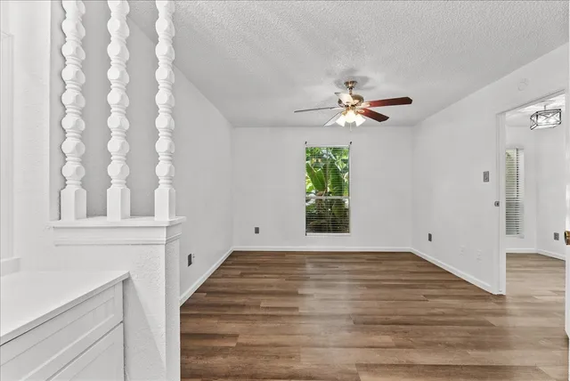wooden floor in a hall with an entryway