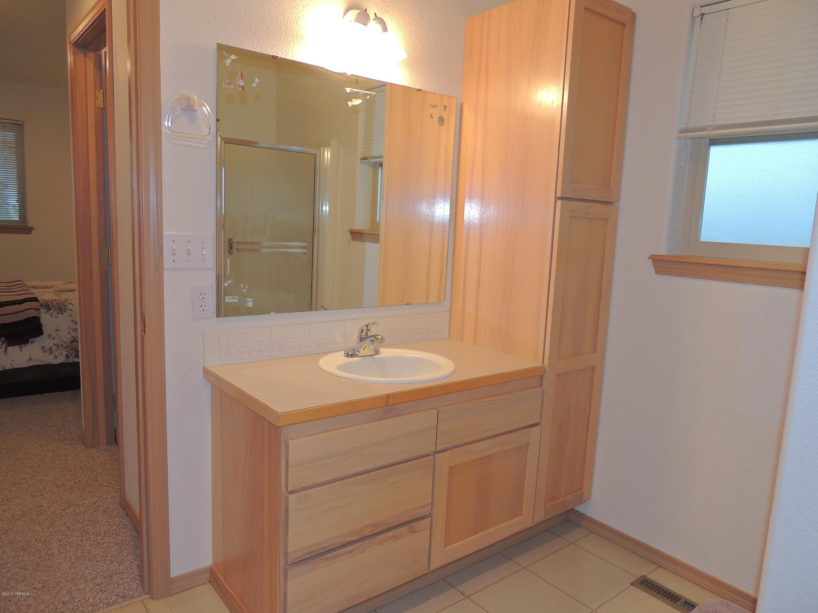 270 Red Tail Road Yakima, WA 98908 - Photo 42 of 69 a bathroom with a sink a light fixture and a mirror