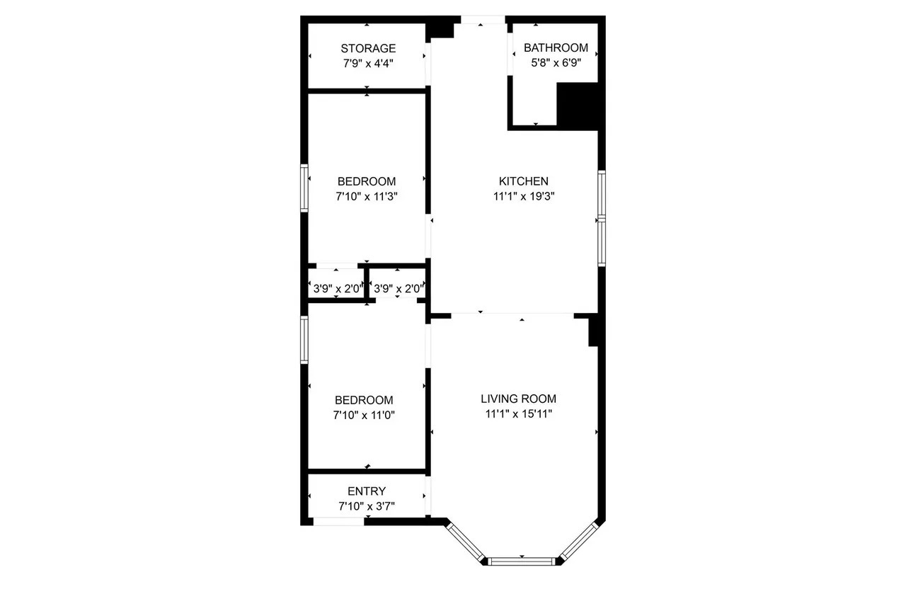 1308 West Byron Street, Unit G Chicago, IL 60613 - Photo 15 of 15 a picture of a floor plan