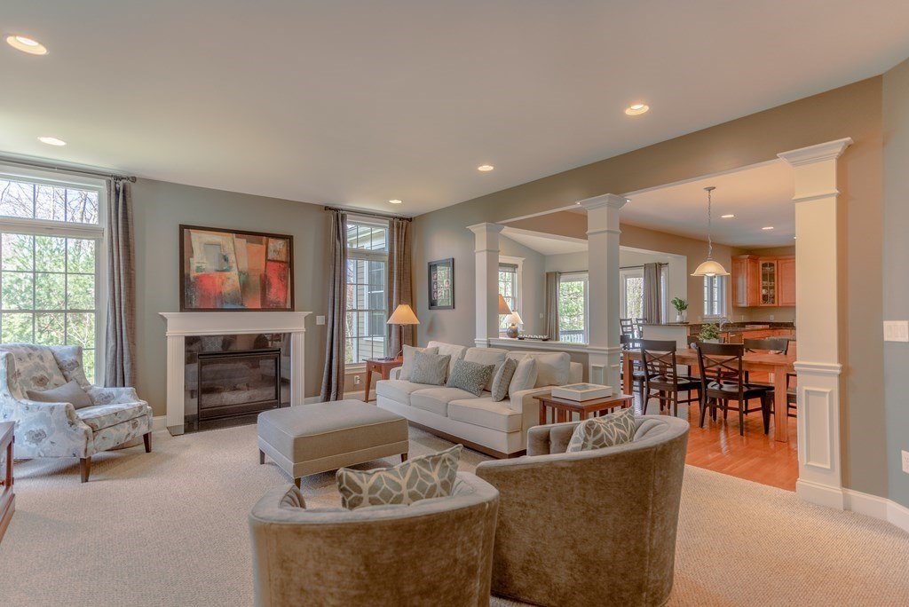 74 Canterbury Hill Road Acton, MA 01720 - Photo 16 of 37 a living room with fireplace furniture and a fireplace