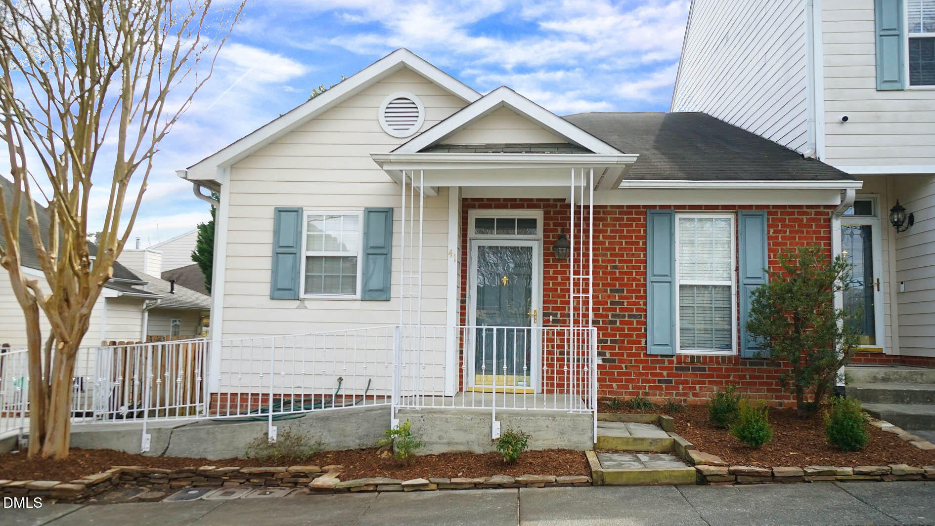 a front view of a house