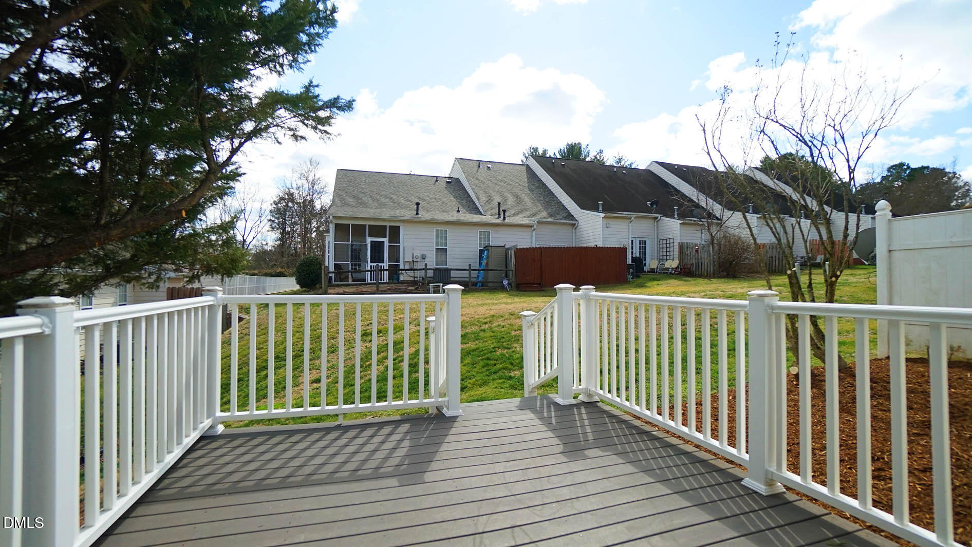 41 Signet Drive Durham, NC 27705 - Photo 30 of 34 a view of a wooden deck and a yard