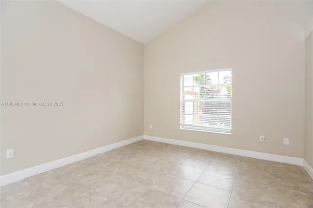 an empty room with a window