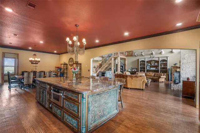 a room with lots of counter space