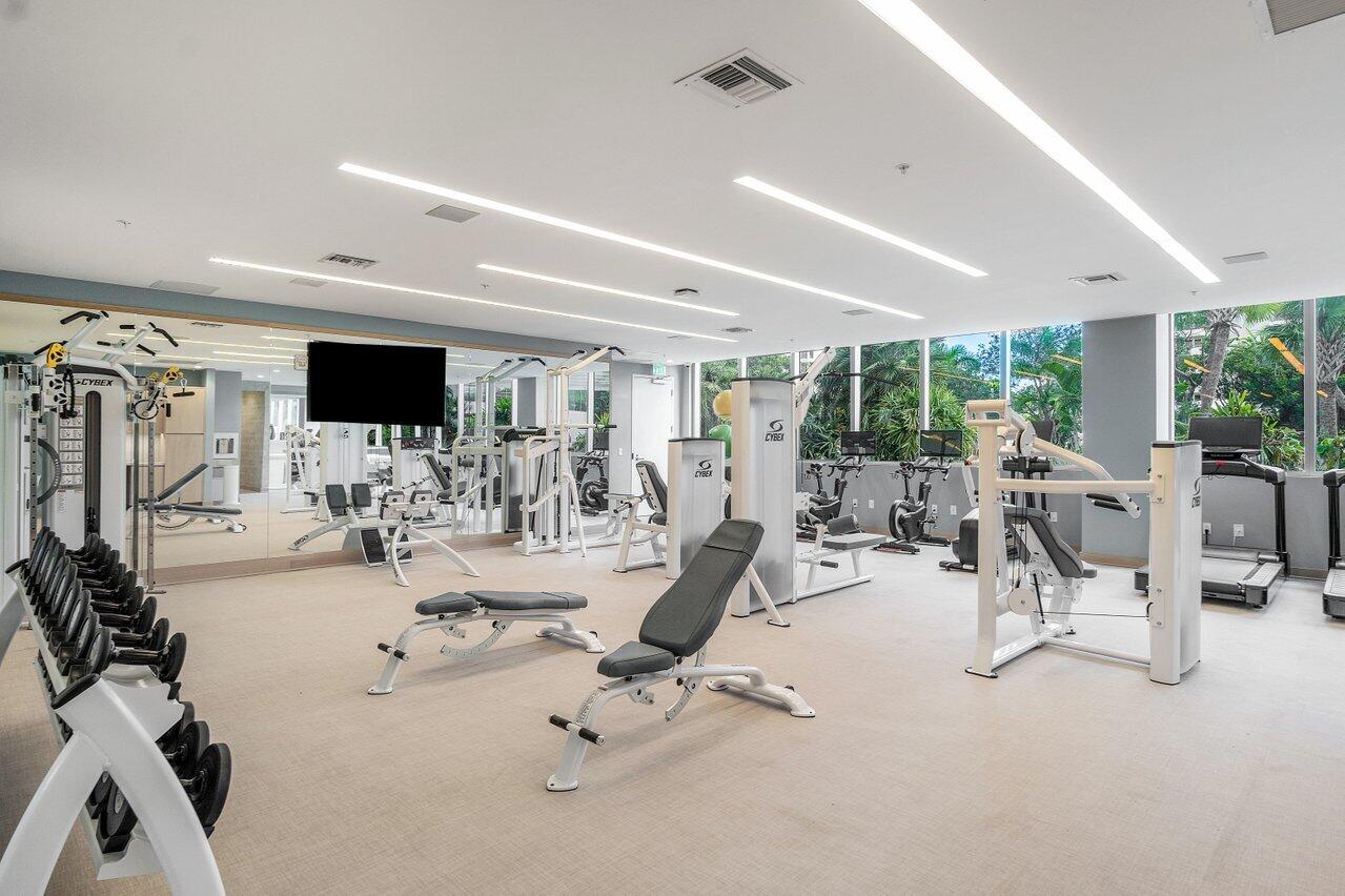 725 South Ocean Boulevard, Unit 202 Boca Raton, FL 33432 - Photo 50 of 57 a view of a room with gym equipment