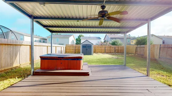 a view of porch with seating space