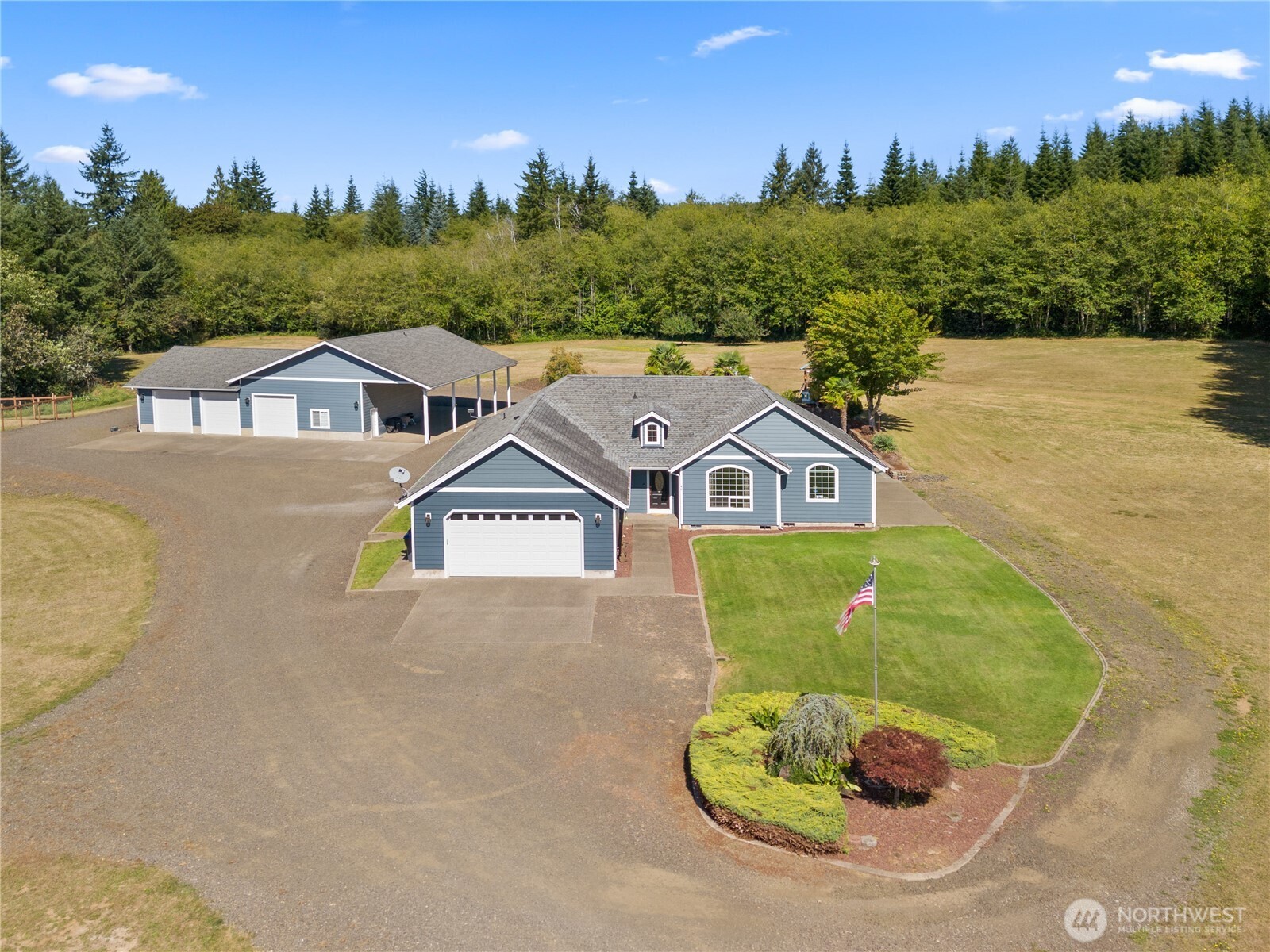 46 Richard Lane Elma, WA 98541 - Photo 33 of 40 an aerial view of a house with a big yard