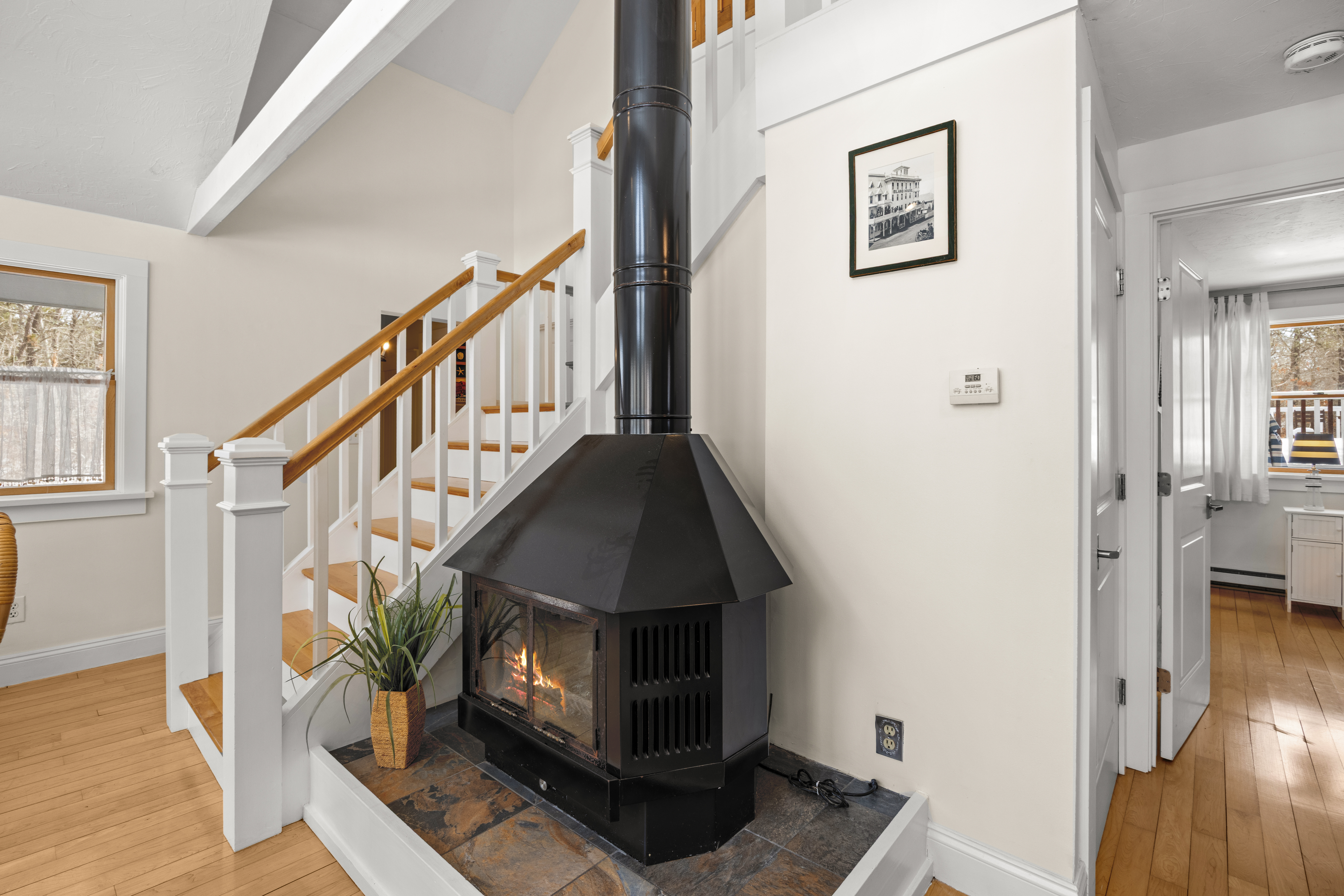 58 Rd To The Plaines Edgartown, MA 02539 - Photo 12 of 40 Wood-burning stove adds ambiance to this inviting room