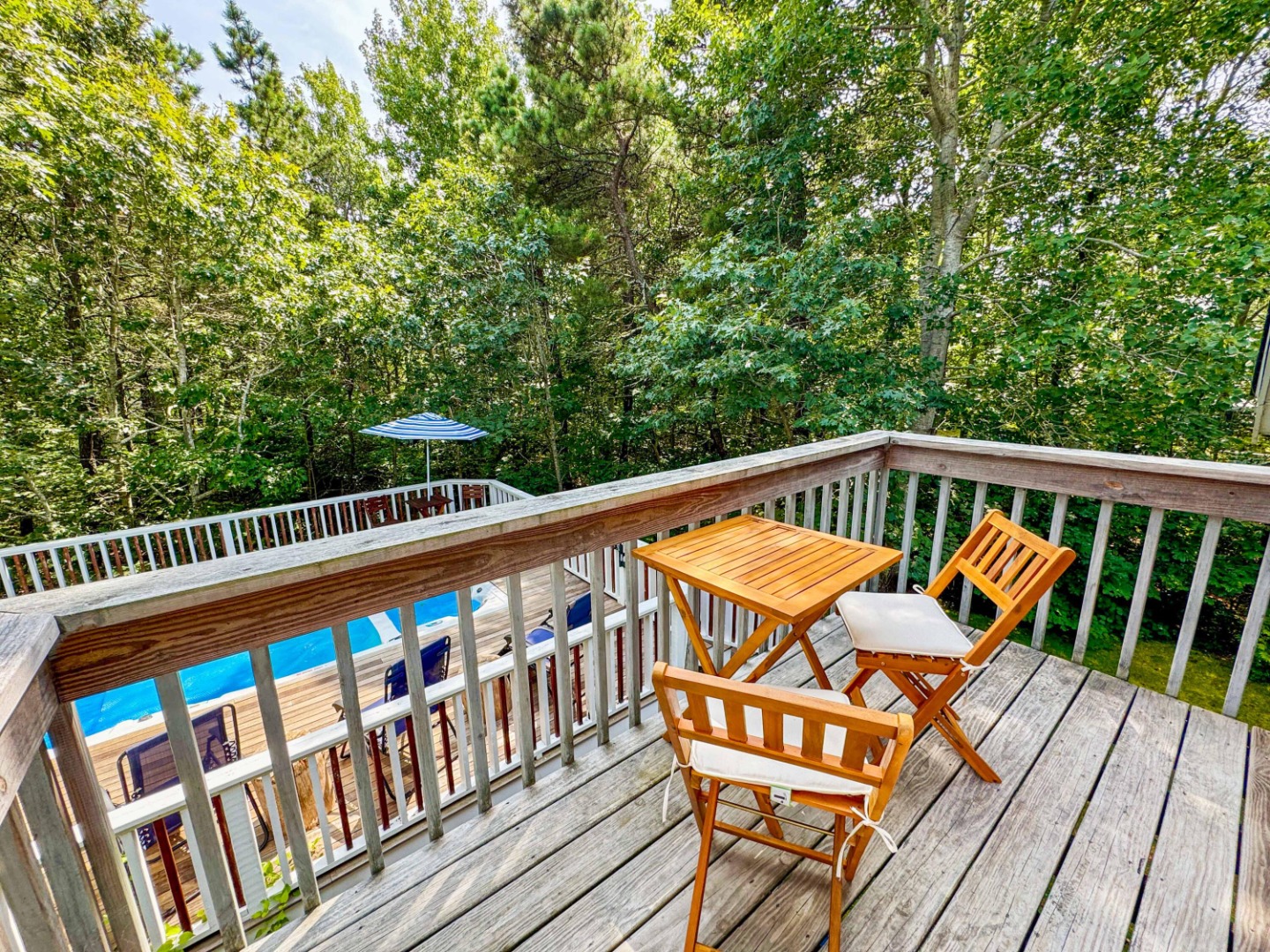 58 Rd To The Plaines Edgartown, MA 02539 - Photo 7 of 40 Primary bedroom balcony overlooking the swim spa