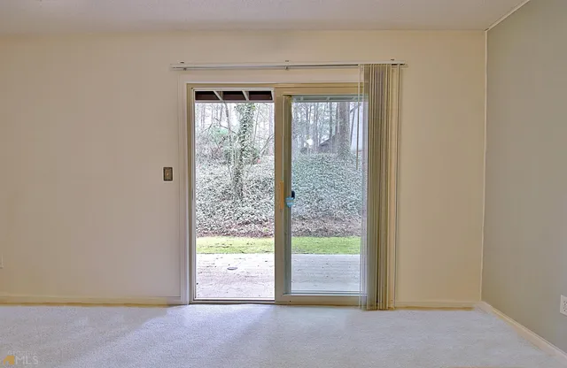 an empty room with a window