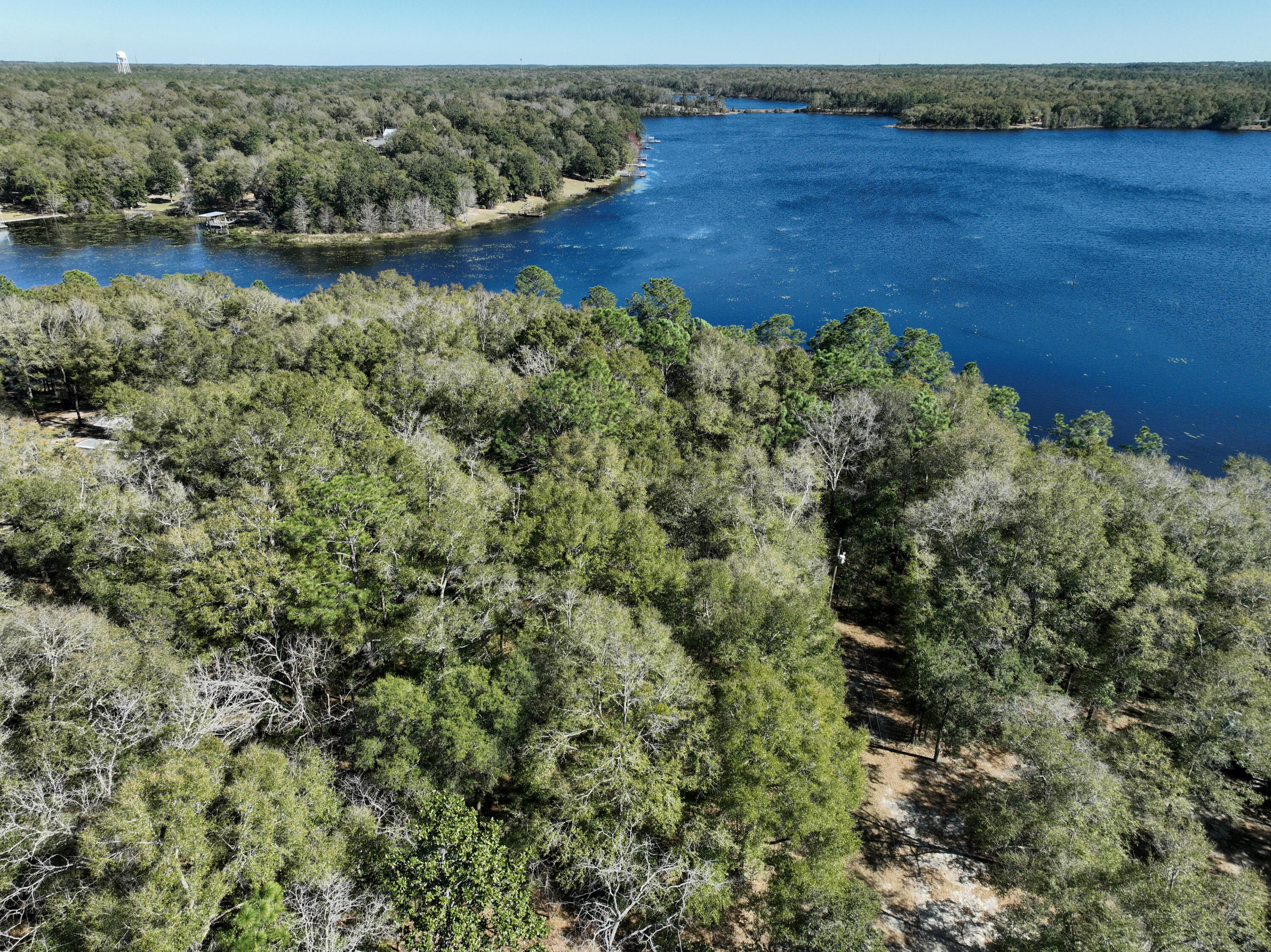 299 Holley King Road DeFuniak Springs, FL 32433 - Photo 11 of 40 an aerial view of a houses with a lake view