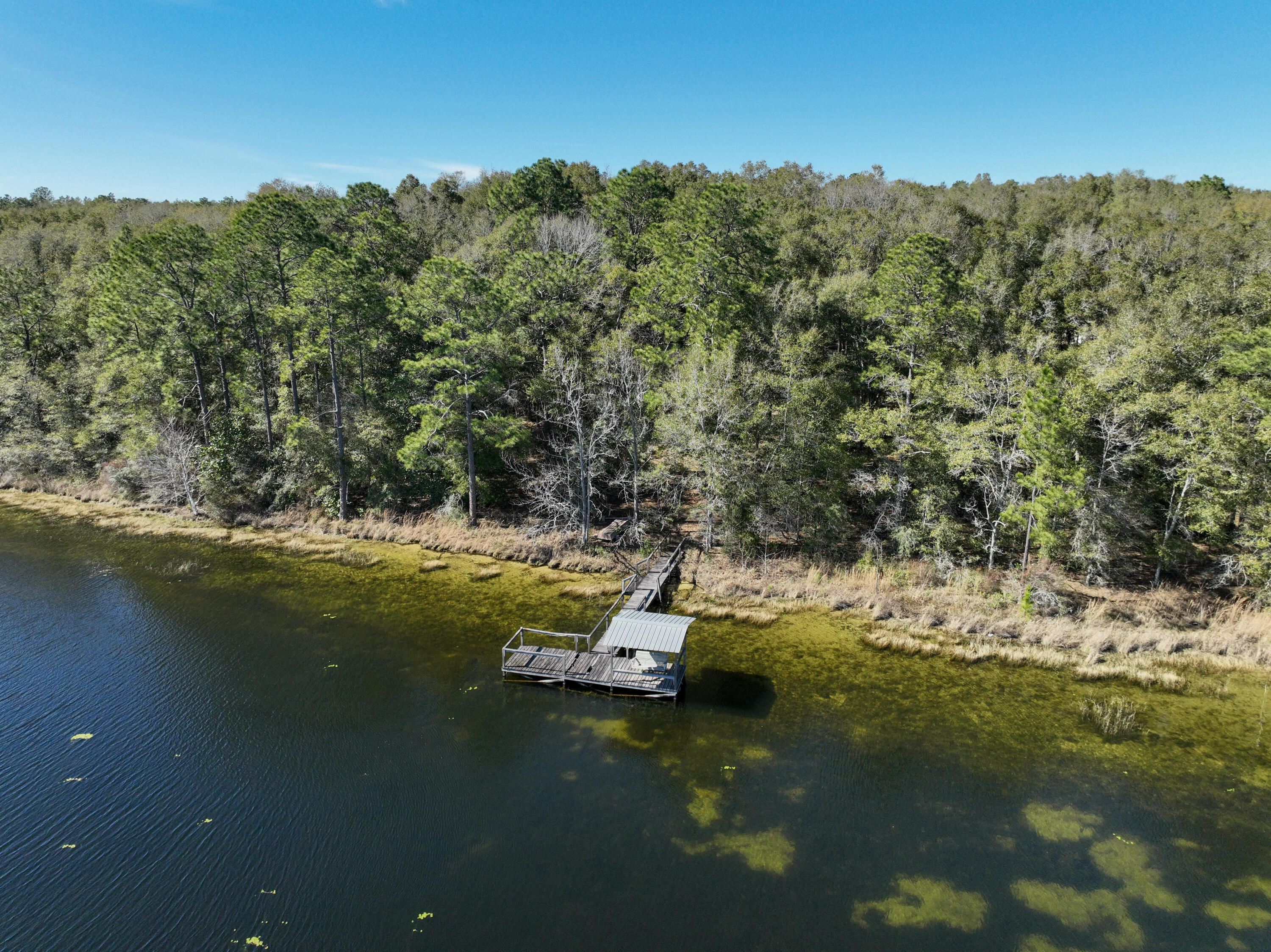 299 Holley King Road DeFuniak Springs, FL 32433 - Photo 16 of 40 a view of a lake with houses