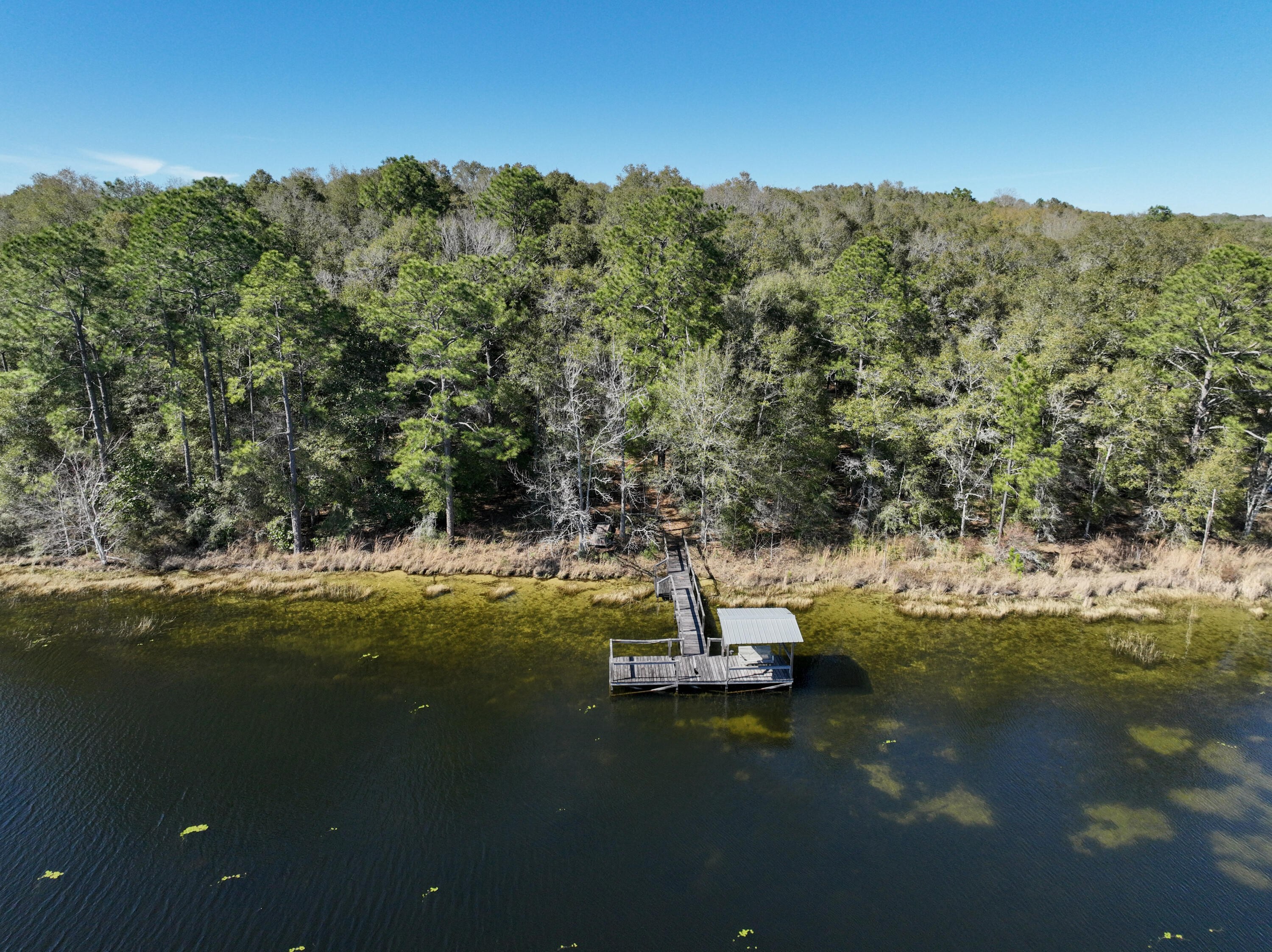 299 Holley King Road DeFuniak Springs, FL 32433 - Photo 17 of 40 a view of a lake with green space