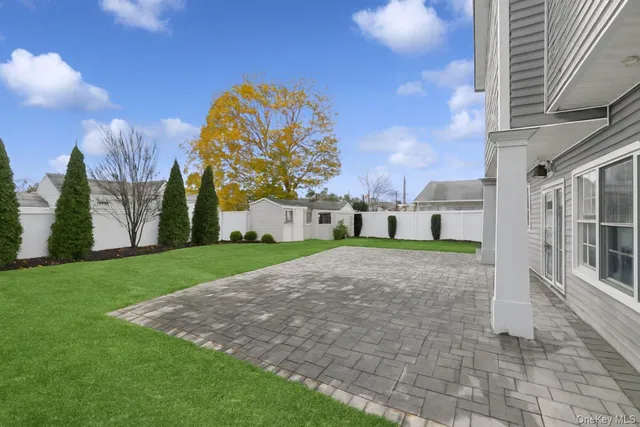 a outdoor view with patio