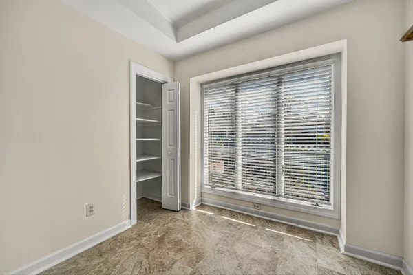 an empty room with a window