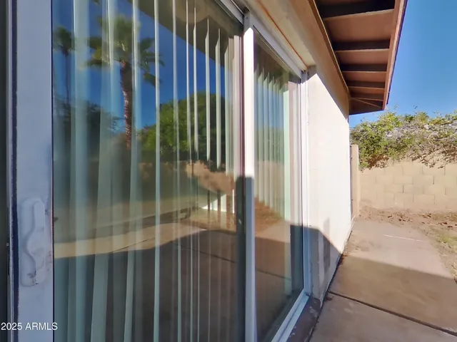 a backyard of a house