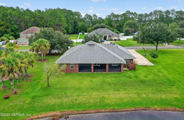 a house view with a garden space
