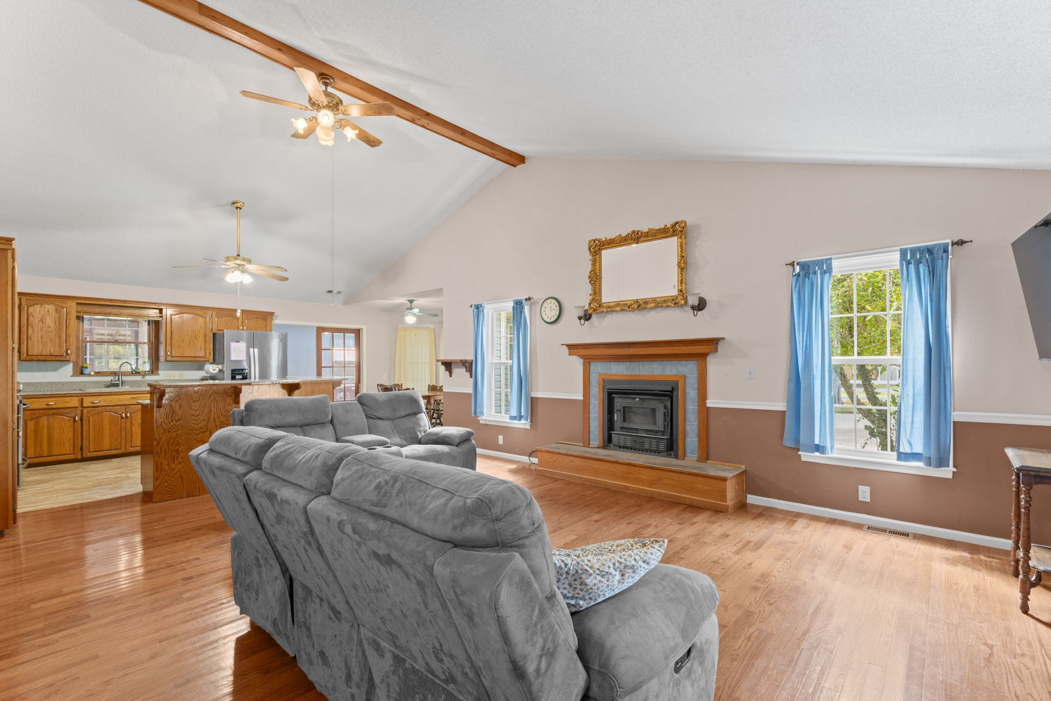 6737 Windrow Road Rockvale, TN 37153 - Photo 5 of 49 a living room with furniture and a fireplace