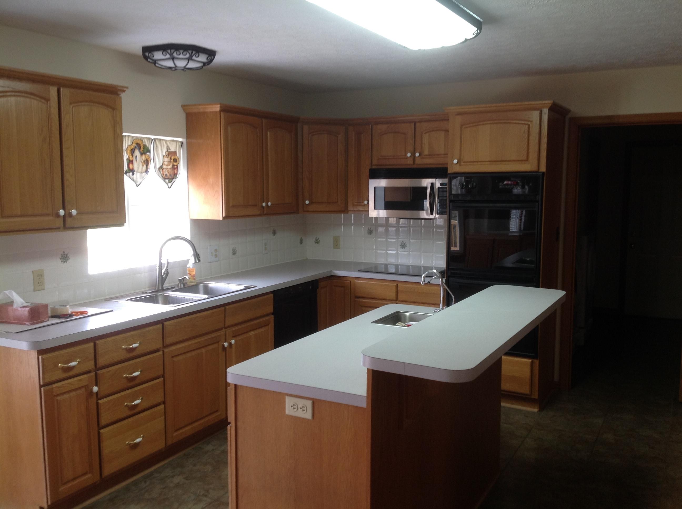 219 Longhill Road Goode, VA 24556 - Photo 2 of 15 a kitchen with a sink a microwave and cabinets