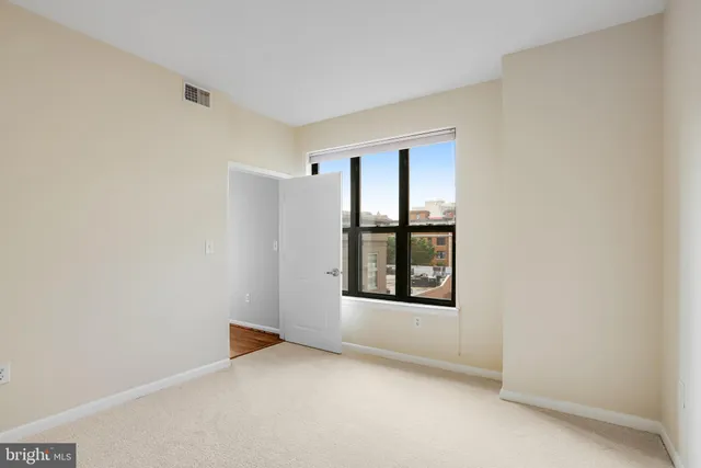 an empty room with a window