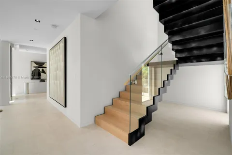 a view of a balcony with lake view