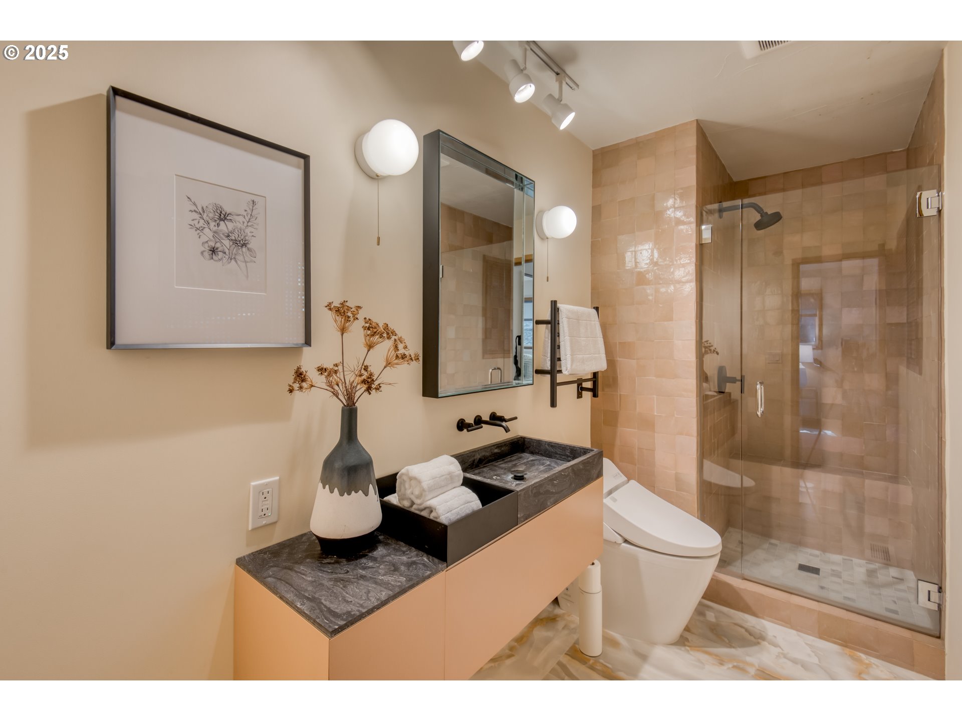 6950 Southeast Ash Street Portland, OR 97215 - Photo 15 of 45 a bathroom with a sink toilet and shower