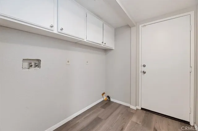 a view of room with cabinets