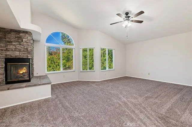 a view of a room with a window